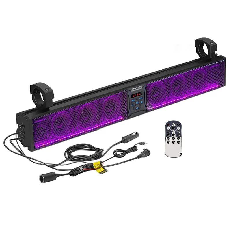 UTV Bar zvuk modrý zubný zvukový panel ATV Systém Audio námorný reproduktor IPX6 LOD SYSTÉMY RGB LED reproduktory Amplifikované ATV/UTV