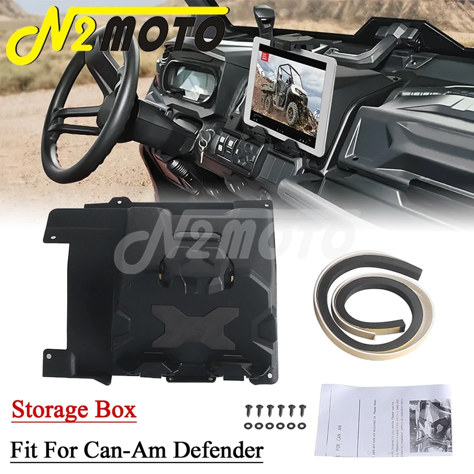 UTV Elektronické tablety držiak držiaka Mobilephone GPS MONTS Storage Box Organizátor podnos pre obrancu CAN-AM HD5 Max HD10 HD8 17-23