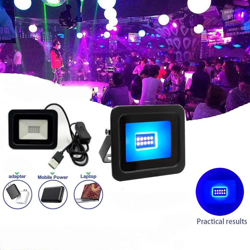 UV LED čierne svetlo IP66 nepremokavé ultrafialové povodňové osvetlenie pre akváriové kryté alebo vonkajšie večierky Dodávky Halloween dekor
