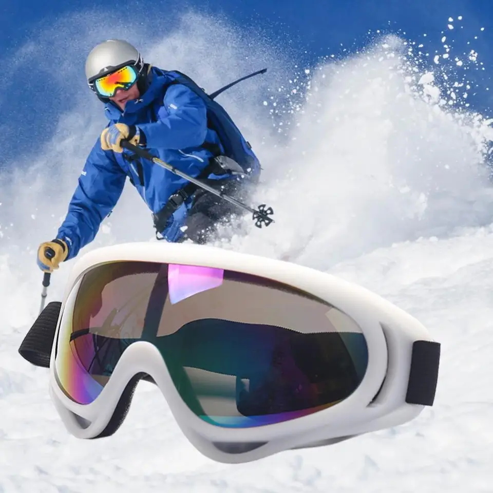 UV lyžiarske okuliare proti hmle nastaviteľné snow -odolné voči snowboardom Cycling Guel