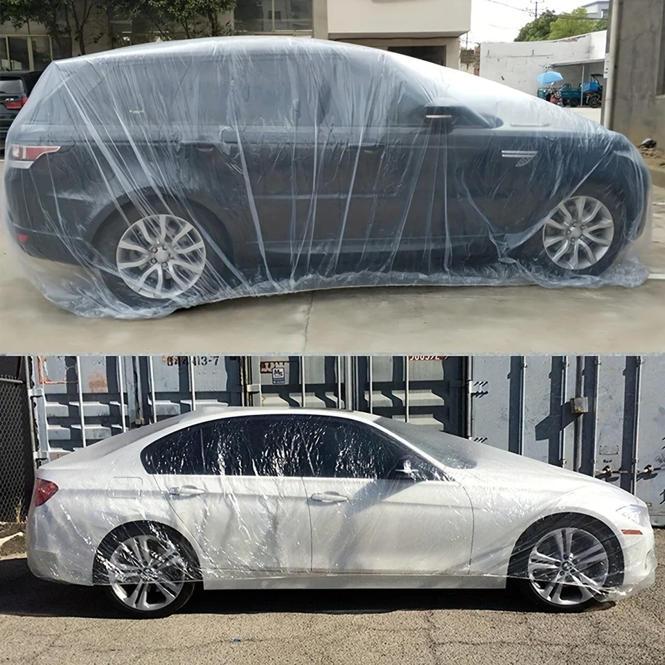 UV-rezistentný Premium Transparent PE Cover Cover-vodotesný, odolný voči prachom a škrabancami pre všetky vozidlá