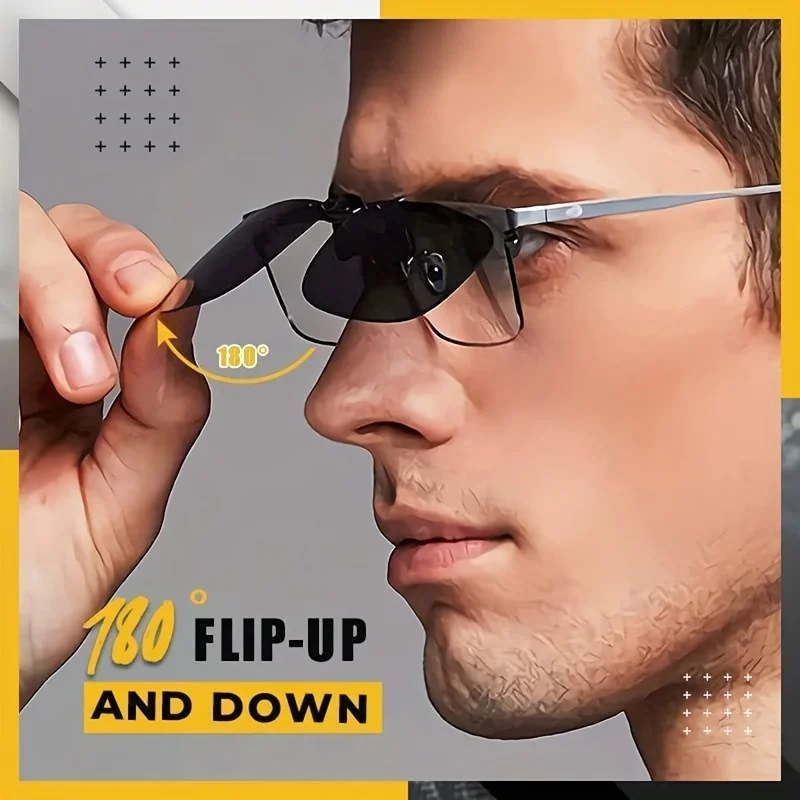 UV400 Ultra-svetlo polarizovaný klip na slnečných okuliaroch Men muž unisex fotochromatický automobil