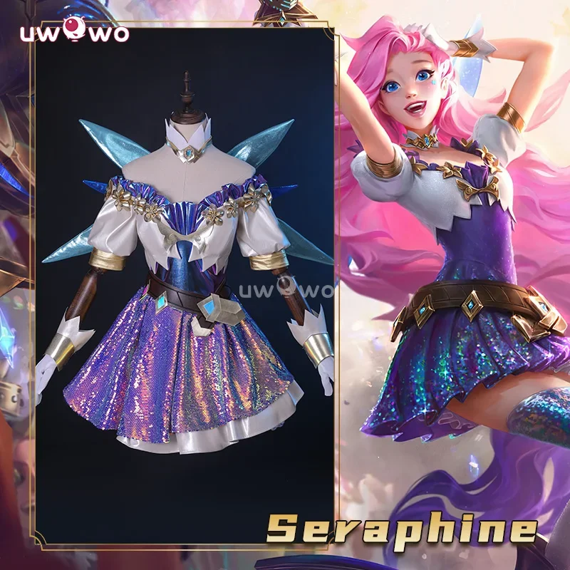 Uwowo Collab Series: Game Lol League of Legends Singerr Seraphine Cosplay kostým