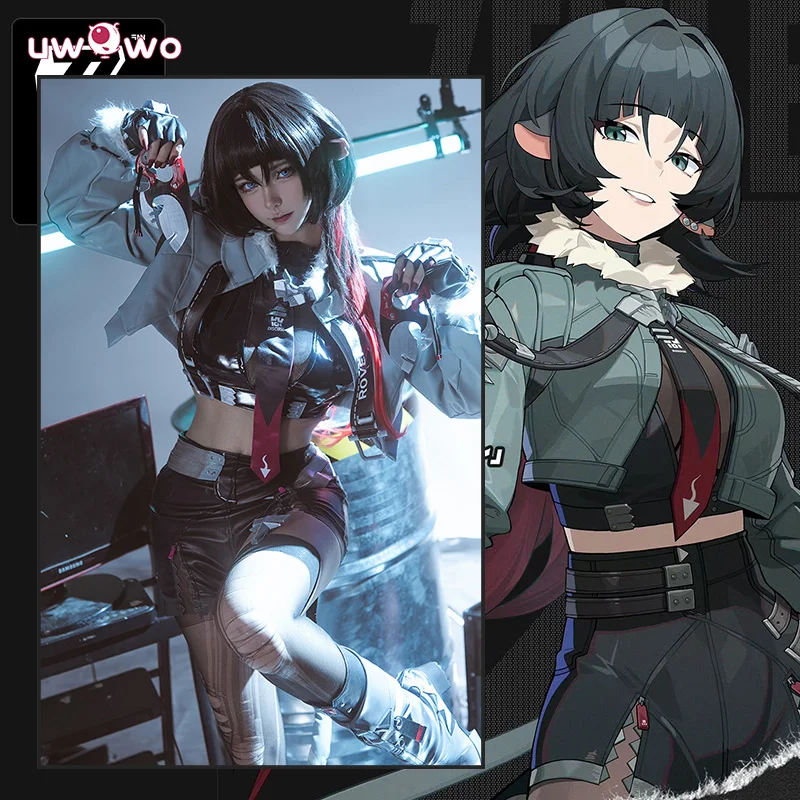 Uwowo Jane Doe Cosplay Collab Series: Game Zenless Zone Zzz Jane Doe Cosplay kostým s rekvizitami Halloween kostým