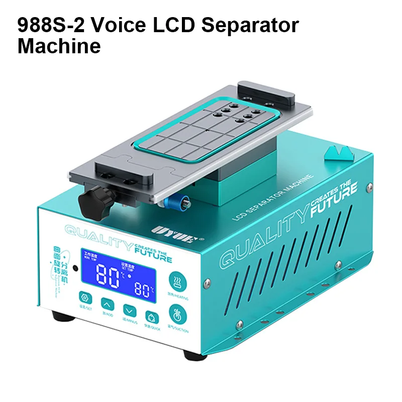 UYUE 988S-2 Voice LCD SCREERATRORATRATER STROJ PRE 7-palcový opravný stroj na opravu obrazovky Mobilný telefón