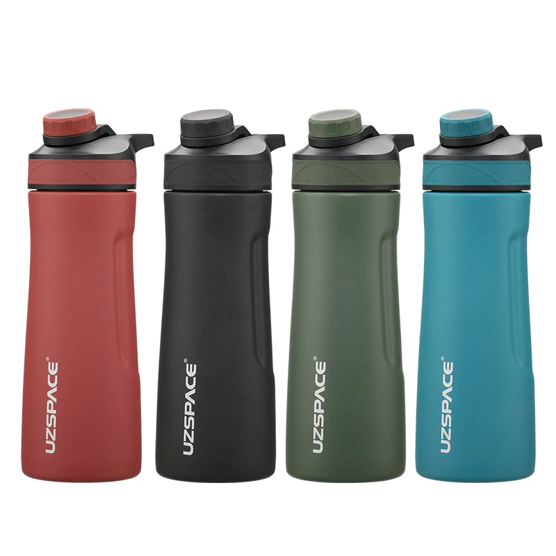 UzSpace Thermos z nehrdzavejúcej ocele Vákuová banka Flask Cup Creatable Prenosný nepriepustný cestovný hrnček 2 fľaša Thermo fľaša s rukoväťou s rukoväťou