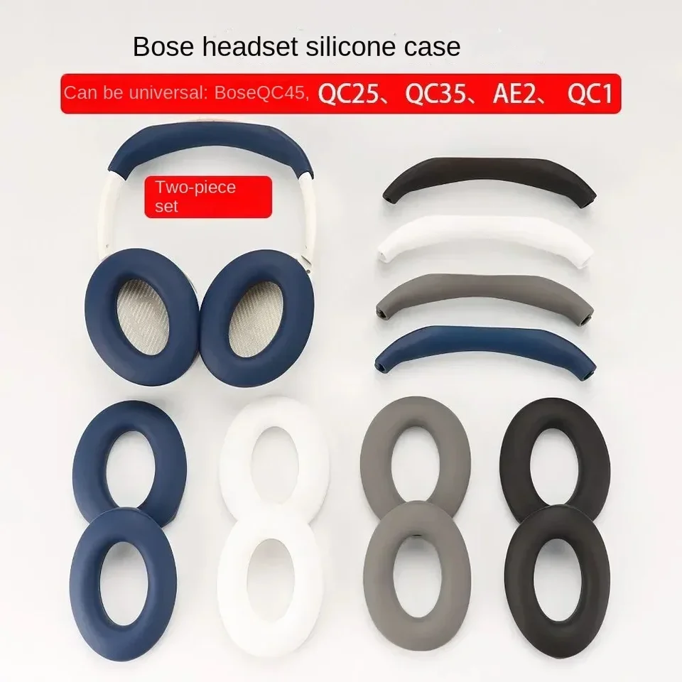 Ušené podložky pre slúchadlá Ochranný kryt Silikónu Silikónu pre Bose QuietComfort QC45 QC35 QC25 QC15 AE2 ZARADENIE ZA