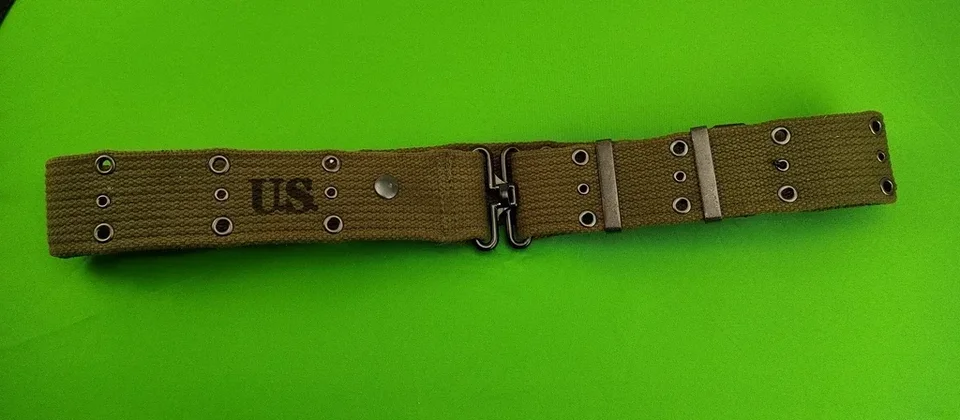 Uši. . Vietnam vojna USA Amry Webbing Soldier Equipment Belt Belt Vojenský plátno pás