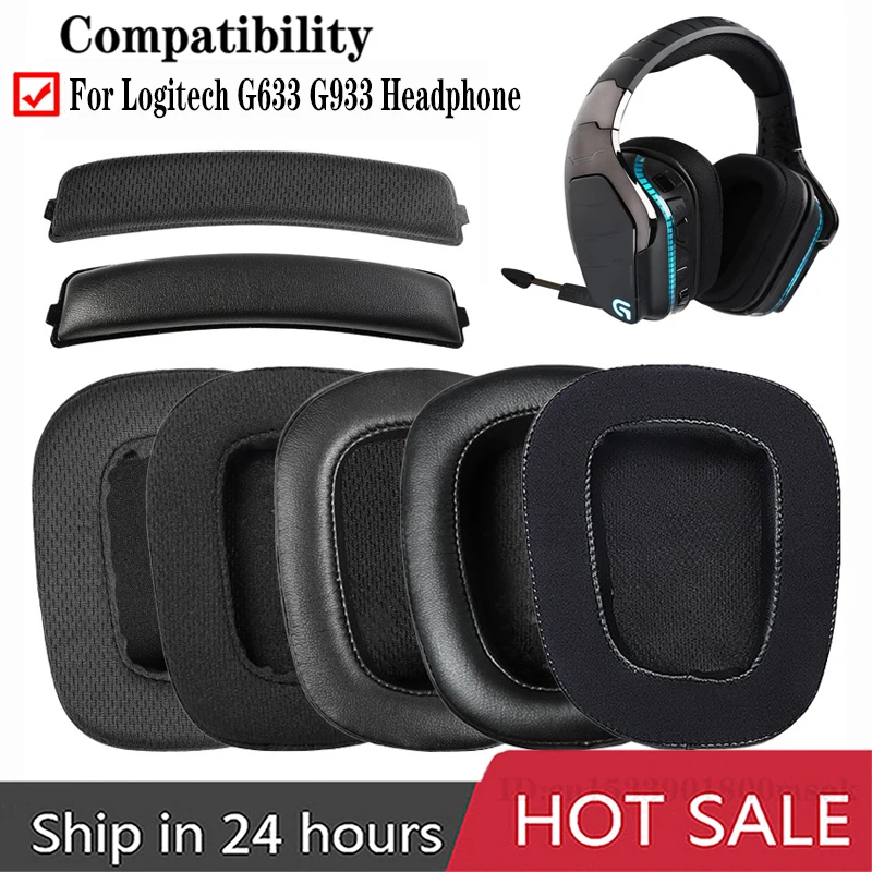 Ušové vankúšiky pre logitech G933 G633 G635 G935 G633S G933S herné headset vankúše Earpady