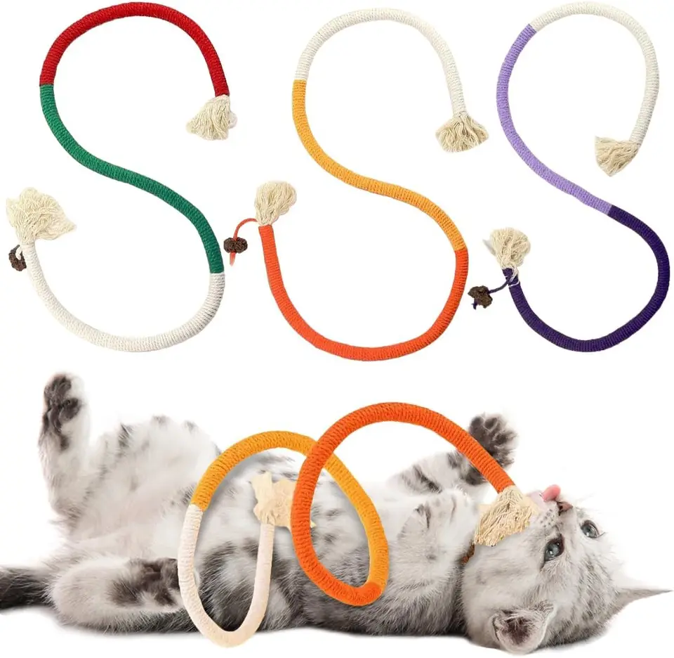 v Chew Toys Interactive Molar Cotton Hračky Silvervine Cat Chkádrička Čisté ústa mačiatko Hray Hračky pre domáce zvieratá Doplnky doplnky