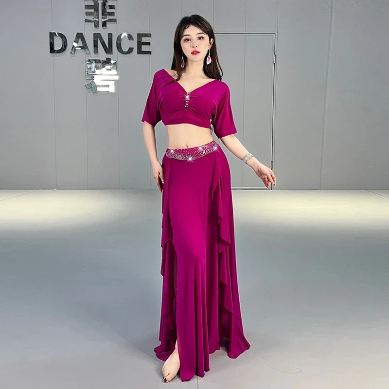 V krku na vyrazenie brušného tanečného kostýmu Nový orientálny tanec Performance outfit eth Practice outfit Girl Group Group Uniform Set