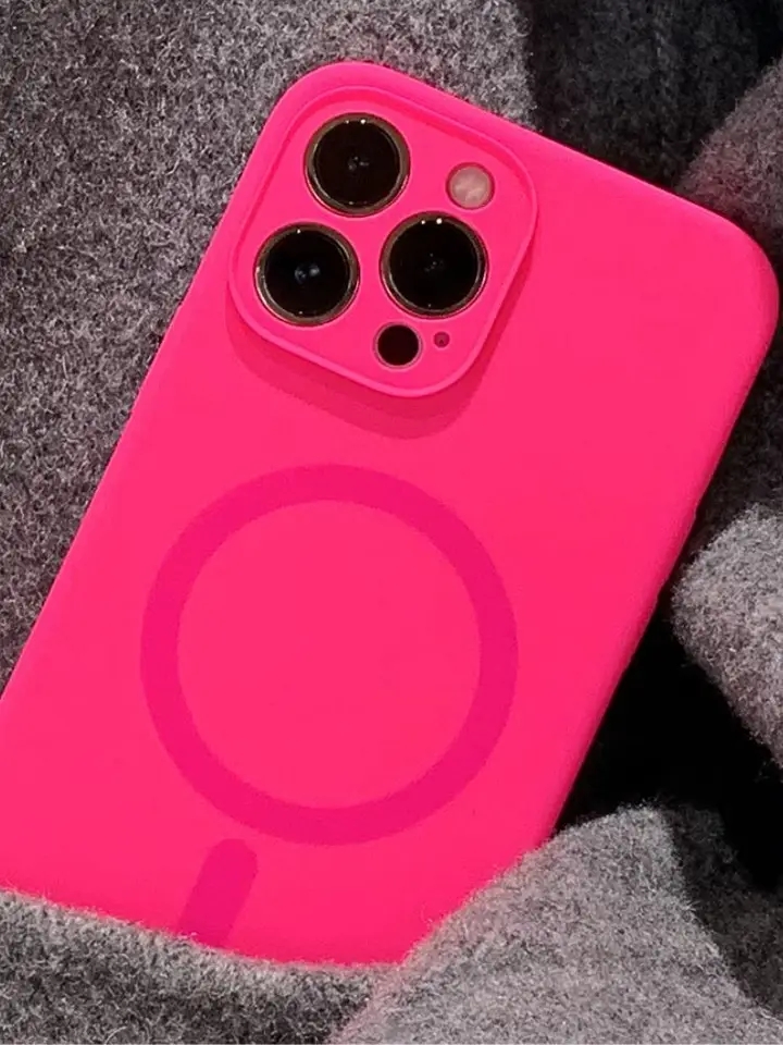 V prípade Magsafe iPhone 16 15 Pro Max Liquid Silikone Neon 14 Fluor Case pre iPhone 12 13 bezdrôtové nabíjanie Plné telefónne kryt