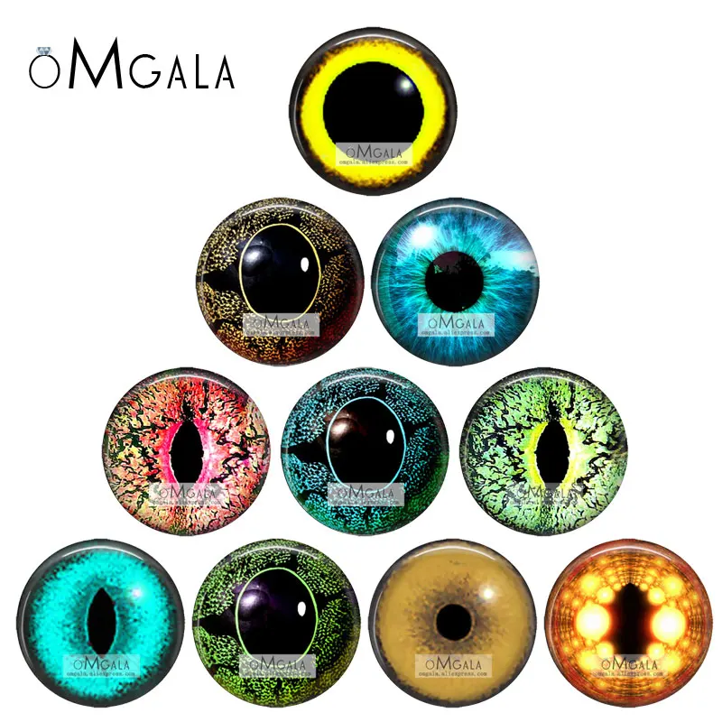 V pároch Dragon Cat Doll Eyes Dome Patterns 12 mm/16 mm/18 mm/20 mm/25 mm okrúhly foto sklenený demo Cabochon Demo Ploché chrbát Výzemím