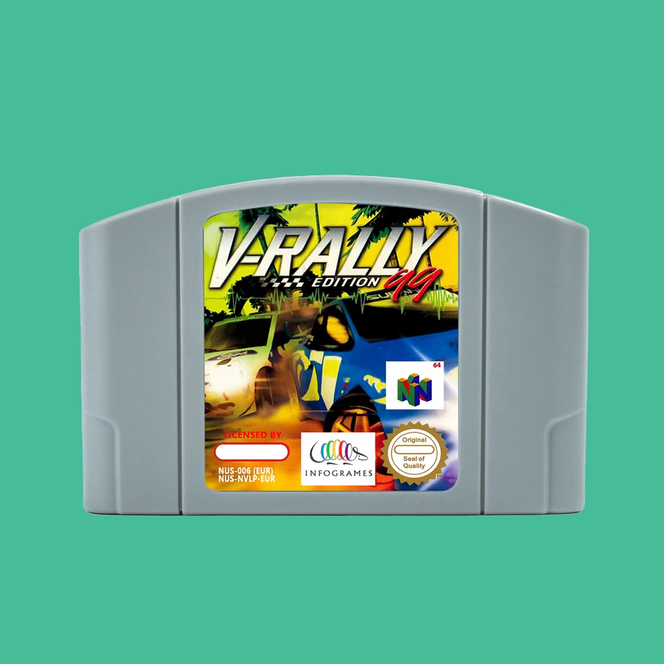 V-rellly Edition 99 64 bitovej hernej kazety USA NTSC verzia alebo verzia EUR PAL pre konzoly N64