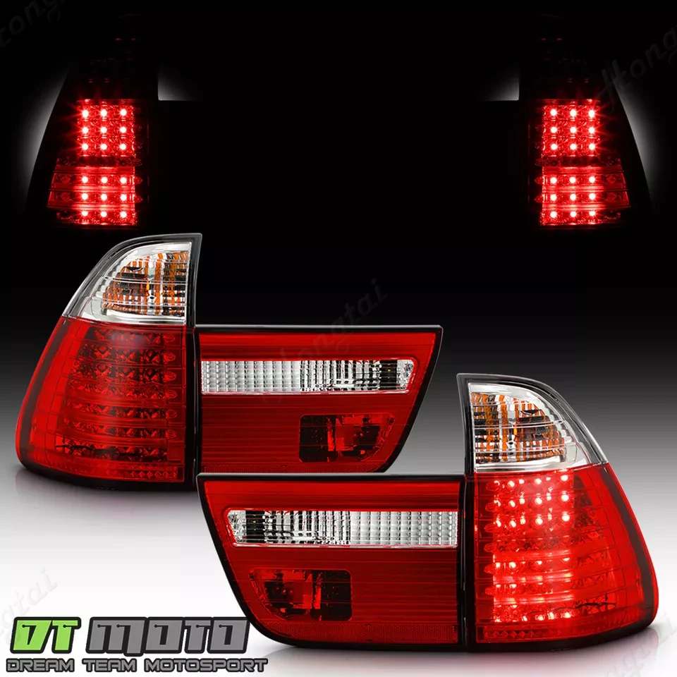 V rokoch 1999- 2000- 2002 BMW X5 E53 brzdové svetlá, vybavenie novej LED servisnej brzdy Zadná zadná zadná zostava ， záložné svetlo záložné svetlo