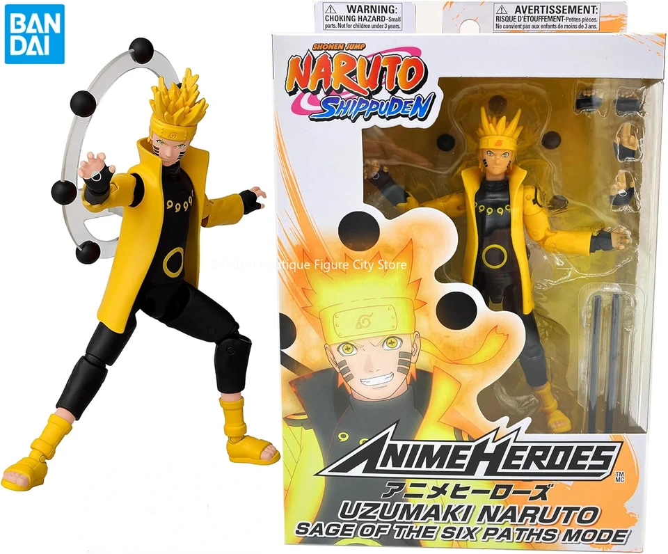V sklade Bandai Naruto Anime Heroes Naruto Uzumaki Sage so šiestimi cestami akčnou figúrkou zväzok hračiek