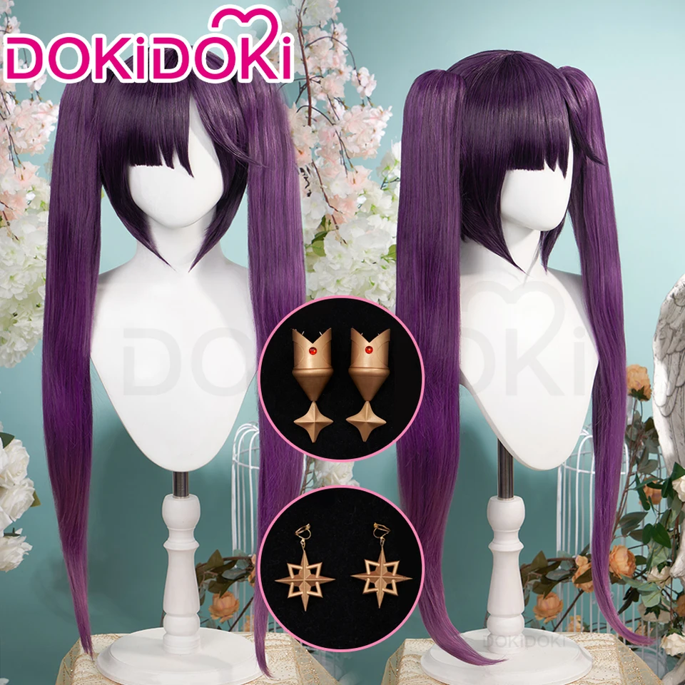 V sklade Mona Wig Game Genshin Impact Cosplay Wig Dokidoki Mona vianočná parochňa Cosplay cosplay genshin dopad mona topánky cosplay vlasy