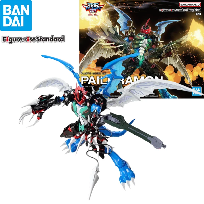 V sklade Original Bandai Digimon Adventure 02 Obrázok-Rise Standard Amplified Paildramon Anime Figure Action Model hračky darček