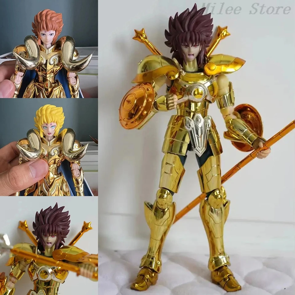 V sklade Saint Seiya Myth Clother ex Libra Genbu / Aries Kiki hlava doplnok PVC Modely Sväté rytieri Zodiac Figurín