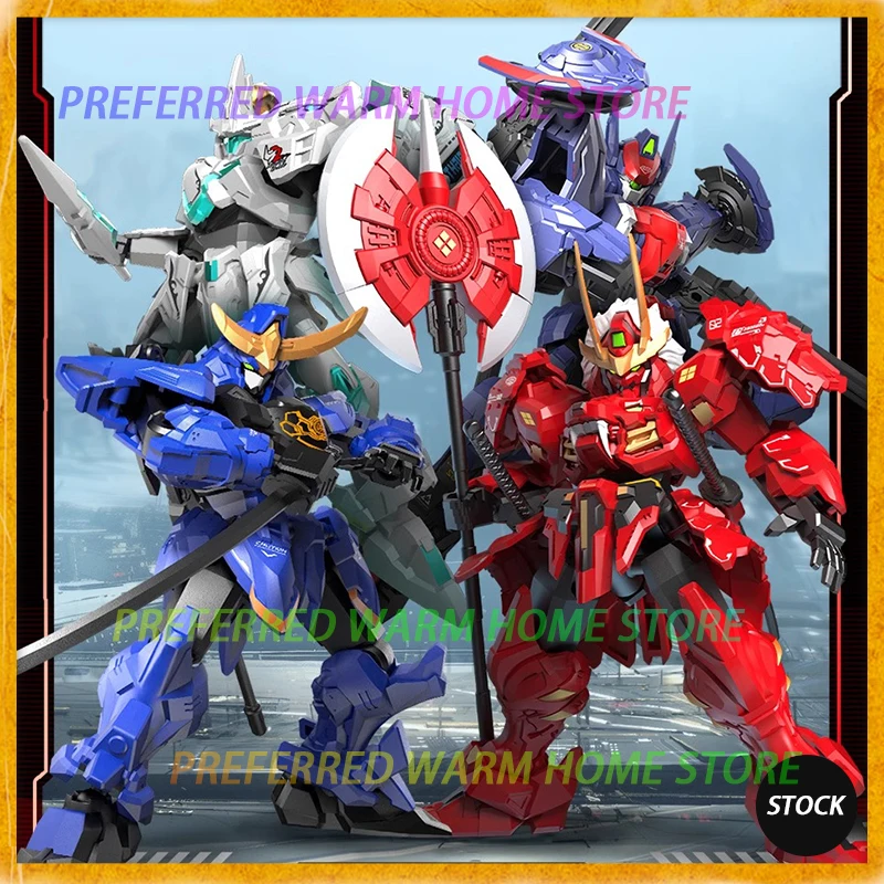V sklade Sembo Block X Moshow Lancelot z jazera Takeda Shingen Dátum Masamune Moveble Model Toy Toy Sembo Figure