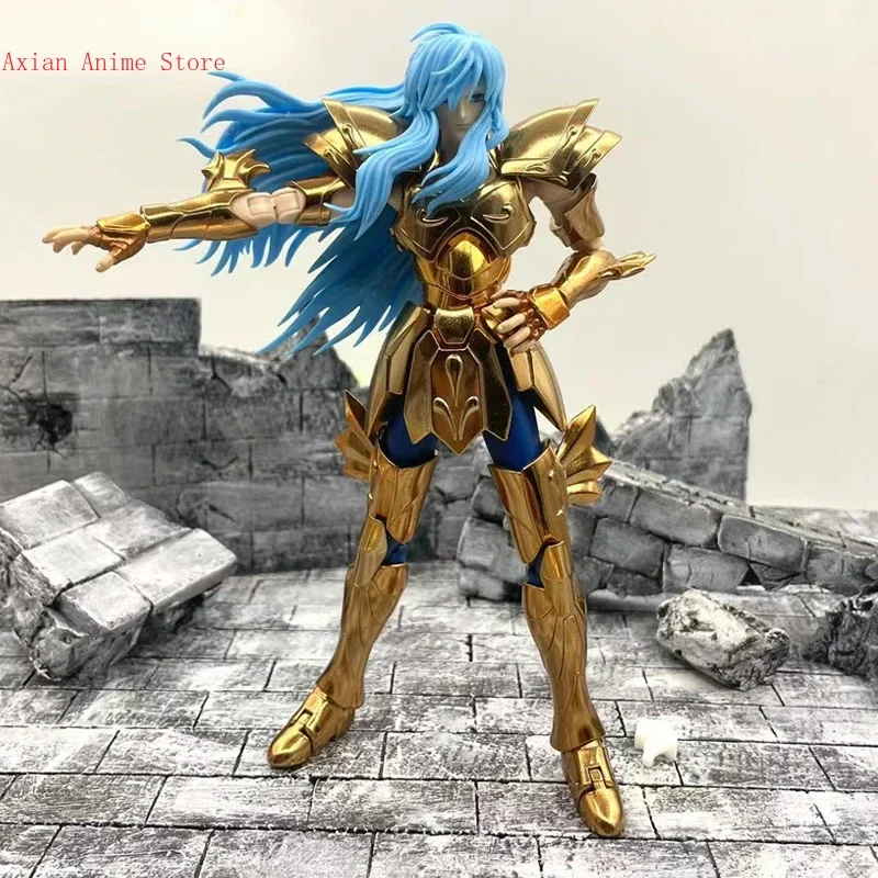 V Stcok Saint Seiya mýtus handrička Ex Pisces Albafic Hlava rezbárstvo/3 tváre+vlasy+Helma Gold Gold Canvas/LC Knights of Zodiac figual
