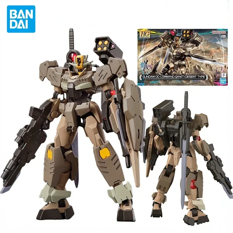 V Stock Bandai Original Gundam 00 Command Qan [T] Desert Typ HGGBM 1/144 Zhromaždenie Anime Action Model Hračky Zhromažďovanie hračiek