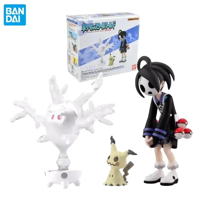 V Stock Bandai Original Pokemon Sword and Shield Scale World Region Allister Cursola Mimikyu Anime Figures Hračky darček