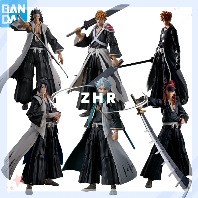 V Stock Bandai Shfiguarts Shf Bleach Ichigo Kenpachi Byakuya Toshiro Renji Animation Animation Model Action Figure Collection Gift