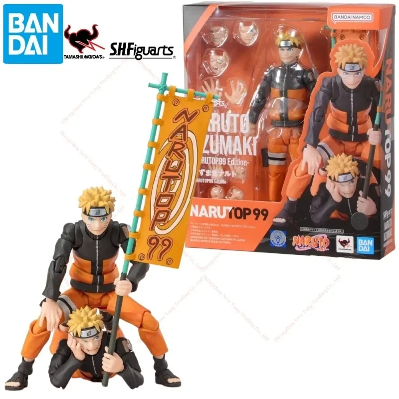 V Stock Bandai Shfiguarts shf Naruto Top 99 Uzumaki Narutop99 Edition Edition Action Figum Collective Toy Gift