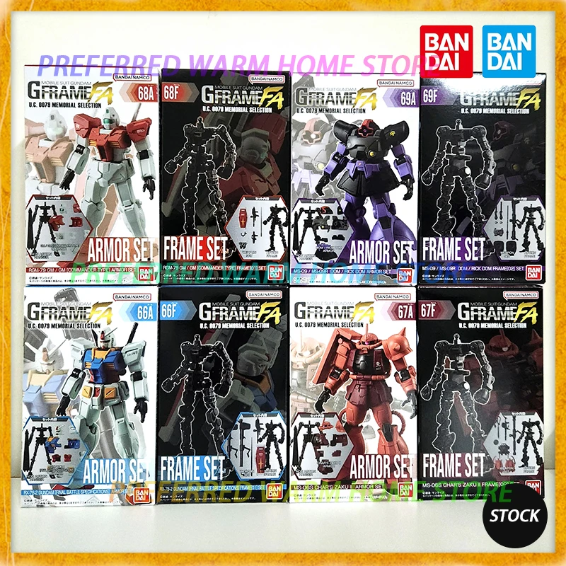 V Stock Bandai Shokugan Mobile Shuit Gundam G Frame FA UC0079 Zostavenie Toy RX-78-2 GUNDAM MS-06S ZAKU 2 RGM-79 GM