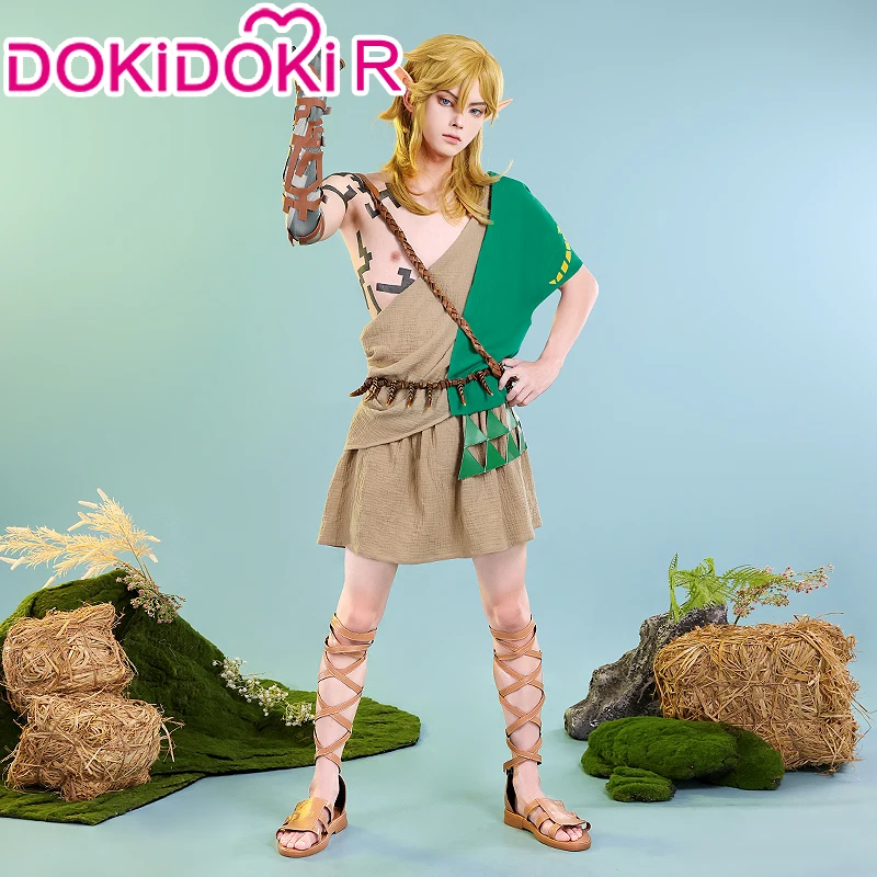 V Stock Linkk Cosplay Game Kostým Veľkosť 【XS-3XL】 Dokidoki-R Linkk Men Halloween Cosplay plus veľkosť