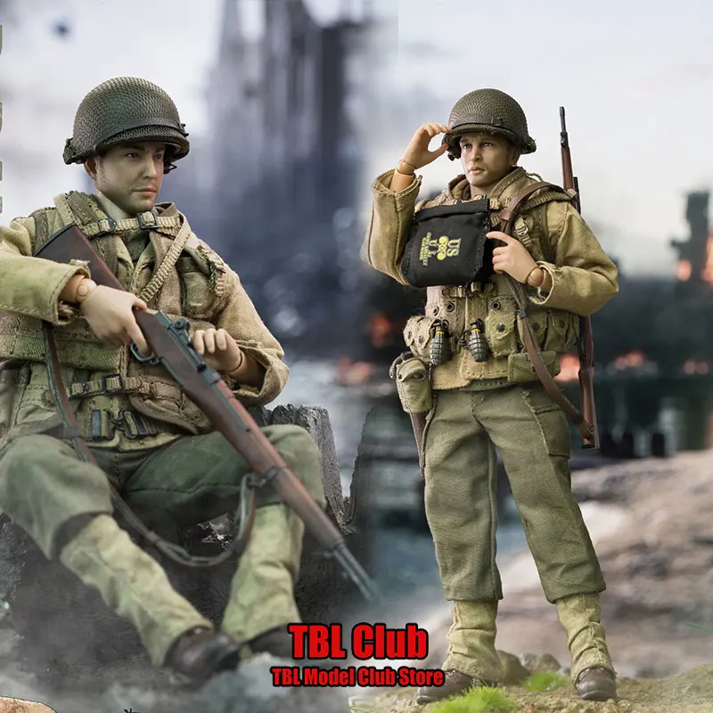 V zásobe Crazy figure Cftoys LW011-LW018 1/12 Mužský vojak Normandia pristátie USA KAVALRY FULL SET 6-INCH AKCION MODEL MODEL