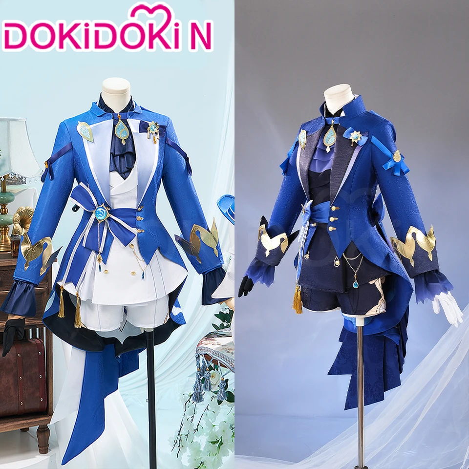 V zásobách Furina Focalors Cosplay kostýmy Game Genshin Impact 【XS-3XL】 Dokidoki-n Women Cosplay fontaine furina plus halloween veľkosť