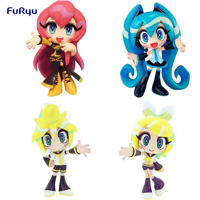 V zásobách Furyu Toonize Hatsune Miku Figure Megurín Luka Kagamine Len/Rin 13 cm Anime Model Adult Kids Hray Birthday Darčeky