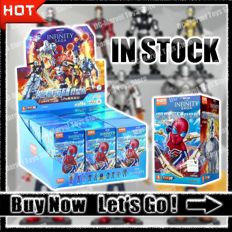 V zásobách Hot Blokees Spider Man Iron Man Infinity Sága séria 2.0 Blind Box zostavil anime akčné figúrky vlastné darčeky hračky