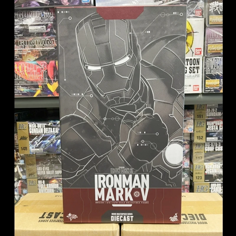 V zásobách Hottoys HT 1/6 mms400d18b Iron Man 2 Mk5 Die Cast zliatiny Marvel Action figure Toy Model Gift Collection Zbierka koníčkov
