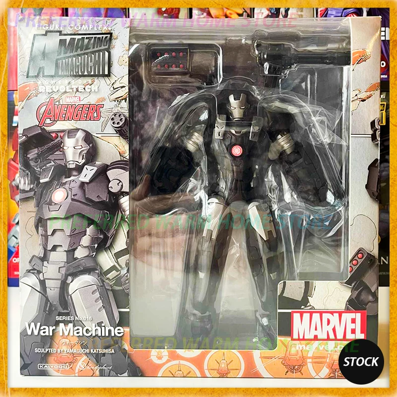 V zásobách Kaiyodo Series č. 016 War Machine RevolTech Amazing Yamaguchi Anime Collection Model Hračky 01317 The Avengers Iron Man