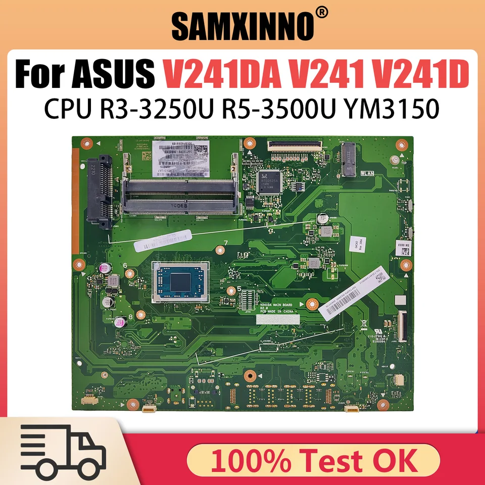V241DA základná doska pre hlavnú dosku ASUS V241DA V241 V241D s R3-3250U/R5-3500U CPU 100% testovaná OK