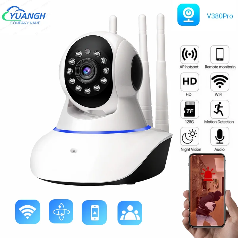 V380 PRO 3MP WiFi IP fotoaparát v interiéri Dvojdesial