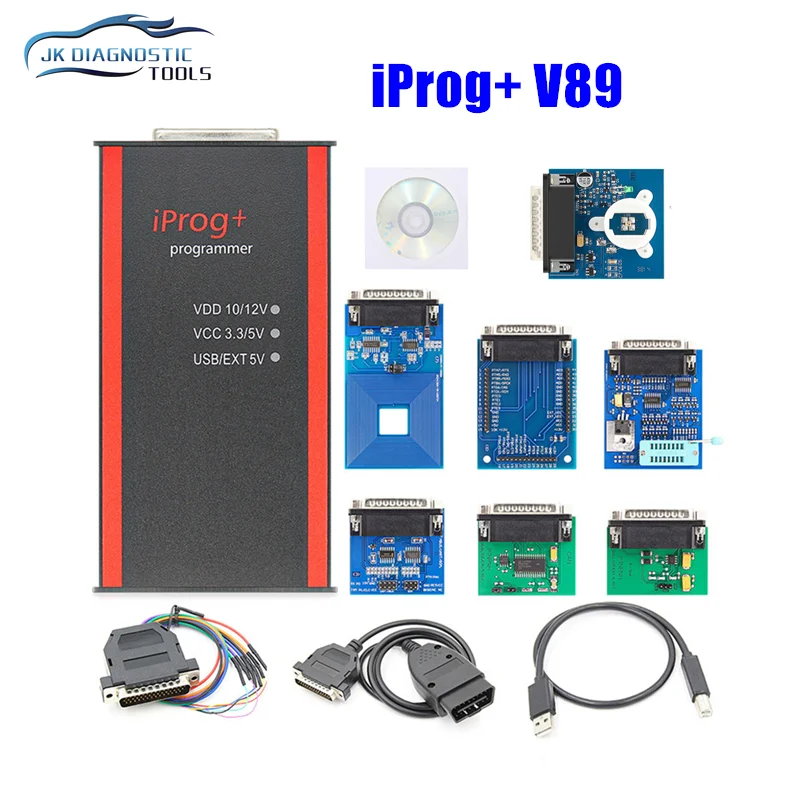 V89 IProg Pro Full Set ECU Key Programmer IPROG+ EEPROM IMMO CAR RADIO RADIO Air-BAG RESET DASHOARD DASHOOC Kilometer DIGIPROG 3 Carprog