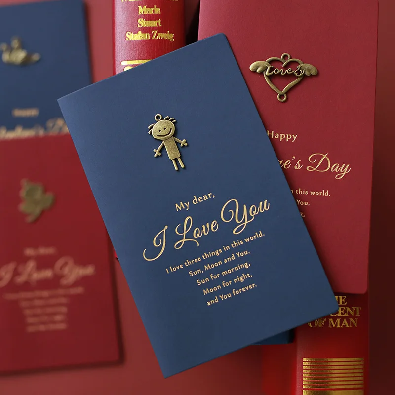 Valentines Day Gift Love Darčeková karta s obálkou výročie narodenín darček pre priateľku priateľ, darčekové darčeky