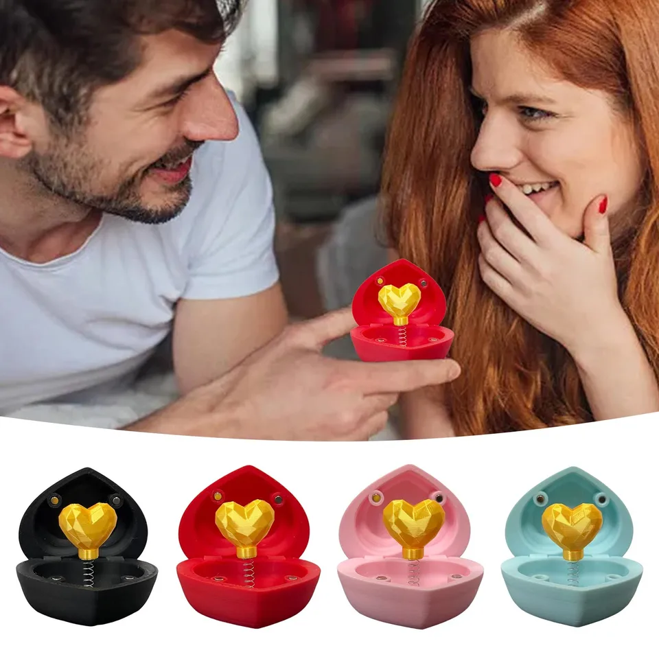 Valentín Hračky Nové prekvapenie Láska v tvare skákacie darčekové boxy Spoof ružové darčeky 3D tlačené hračky Games dievča Populárne