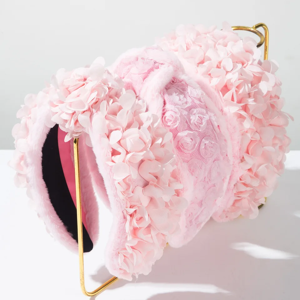 Valentín Lovelace Rose Kvet KLOT Hairband čelenka Dospelé vlasové doplnky Hair Jewley