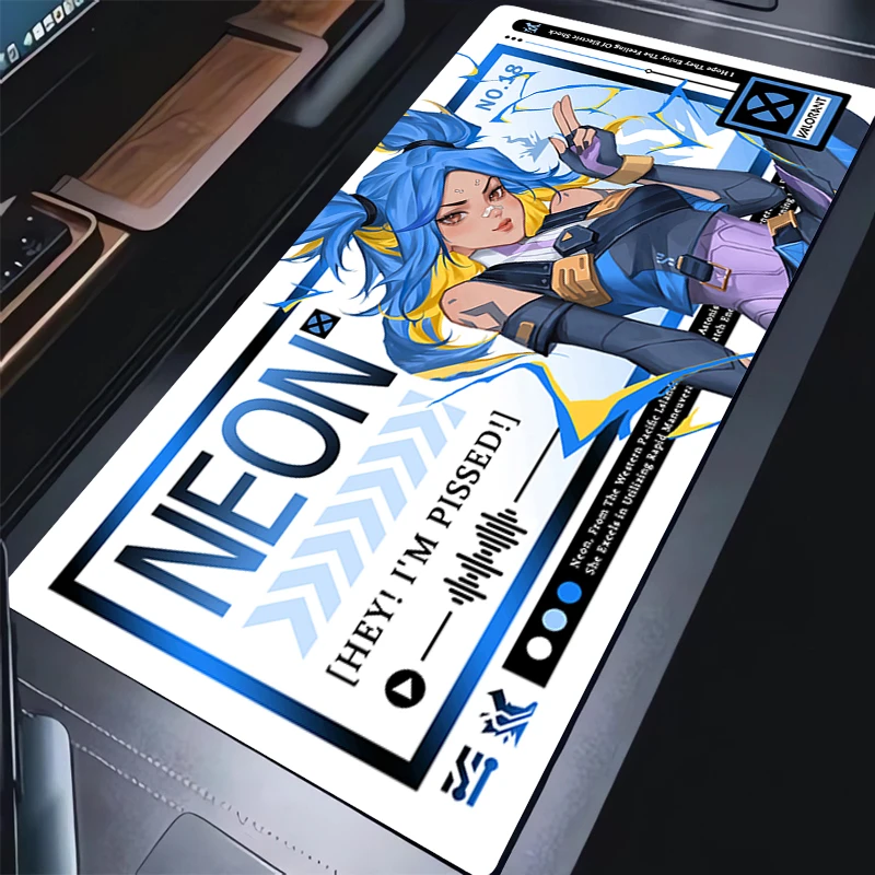Valožná neónová podložka myši laptop čierny sexy anime rozšírený stôl Mat Office PC Gamer Cabinet MousePad vlastný koberec bez sklzu