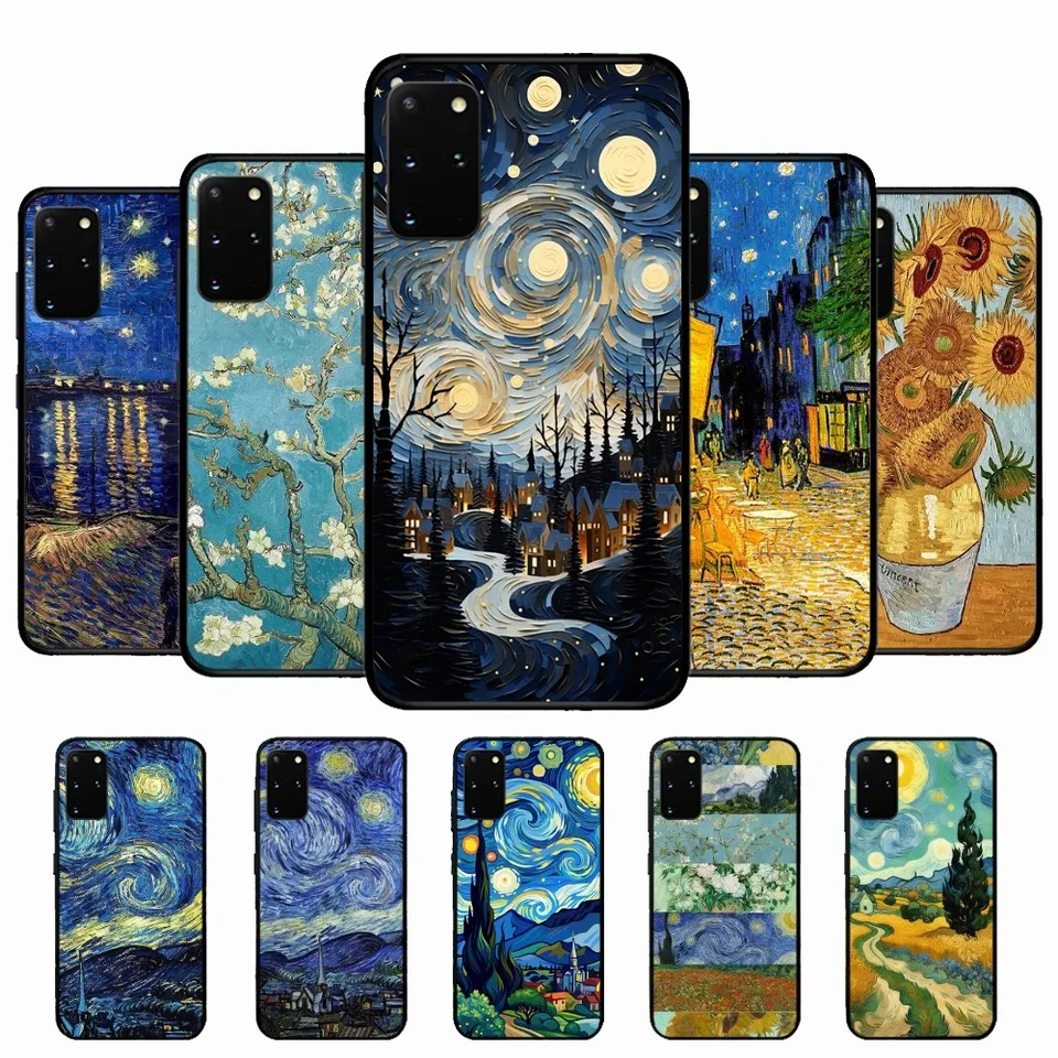 Van Gogh olejomaľba telefónu pre Samsung S 9 10 20 22 22 23 30 24 Plus Lite Ultra Fe S10lite Fundas