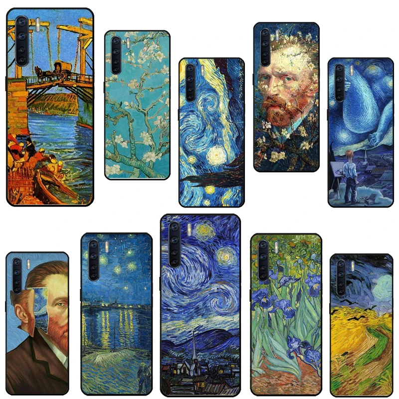 Van Gogh Starry Night Case pre Oppo A96 A76 A16 A94 A74 A54 A77 A17 A16 A52 A72 A91 A93 A5 A5 A31 A53 A53 A57S