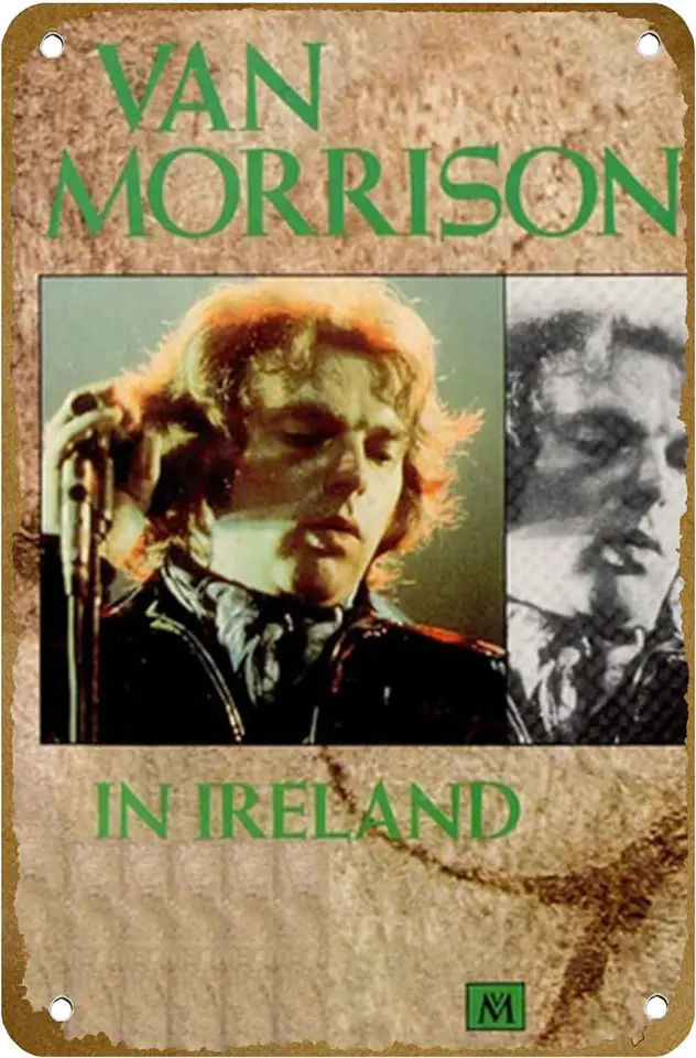 Van Morrison v Írsku plagát vinobranie kovové plechové znaky logo Family Club Bar Cafe Bedroom Art Wall Decoration Darček 8x12 palcov