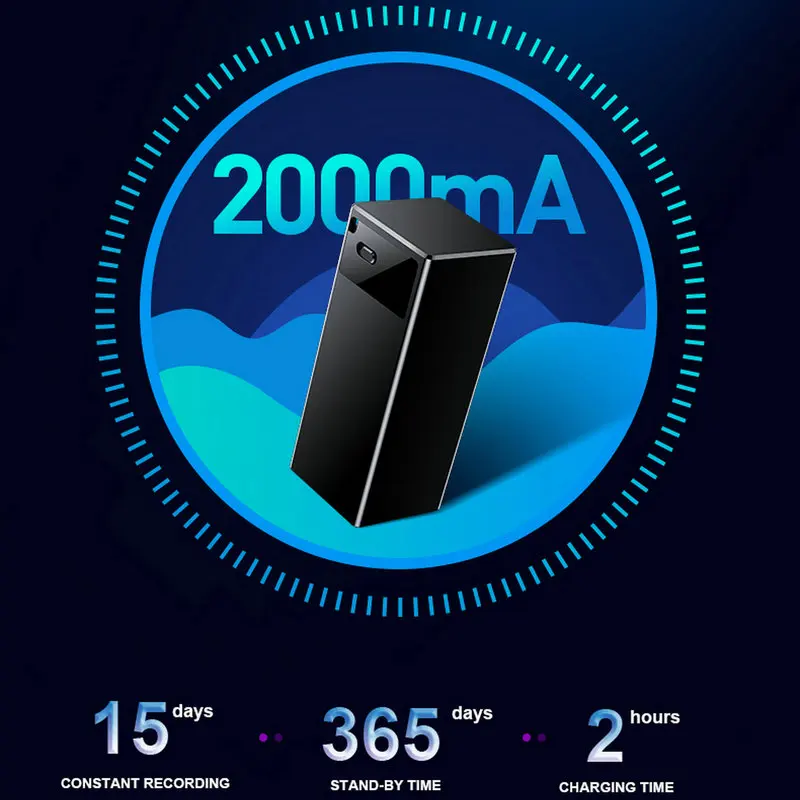 VANDLION V12 Digitálny hlasový rekordér USB Drive Long Time Nahrávanie 384 kpbs 128 GB Veľká pamäť Audio zvukové nahrávky