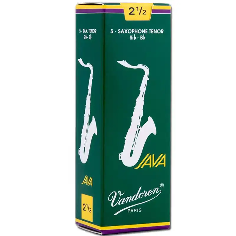 Vandoren Tenor Sax Java Green Box Reed, krabica 5, sila 2.0 2,5 3.0 3.5
