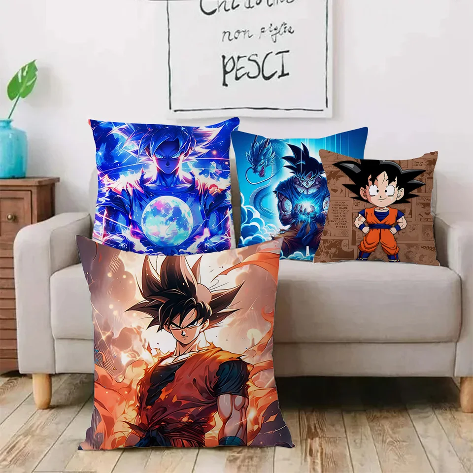 Vankúš pokrýva anime draky gule g-gokus kawaii pohovka dekoratívna domov obojstranná tlač